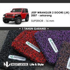KARPET MOBIL JEEP WRANGLER 2 DOORS (JK) 2007-UP SUPERIOR, BAGASI ONLY