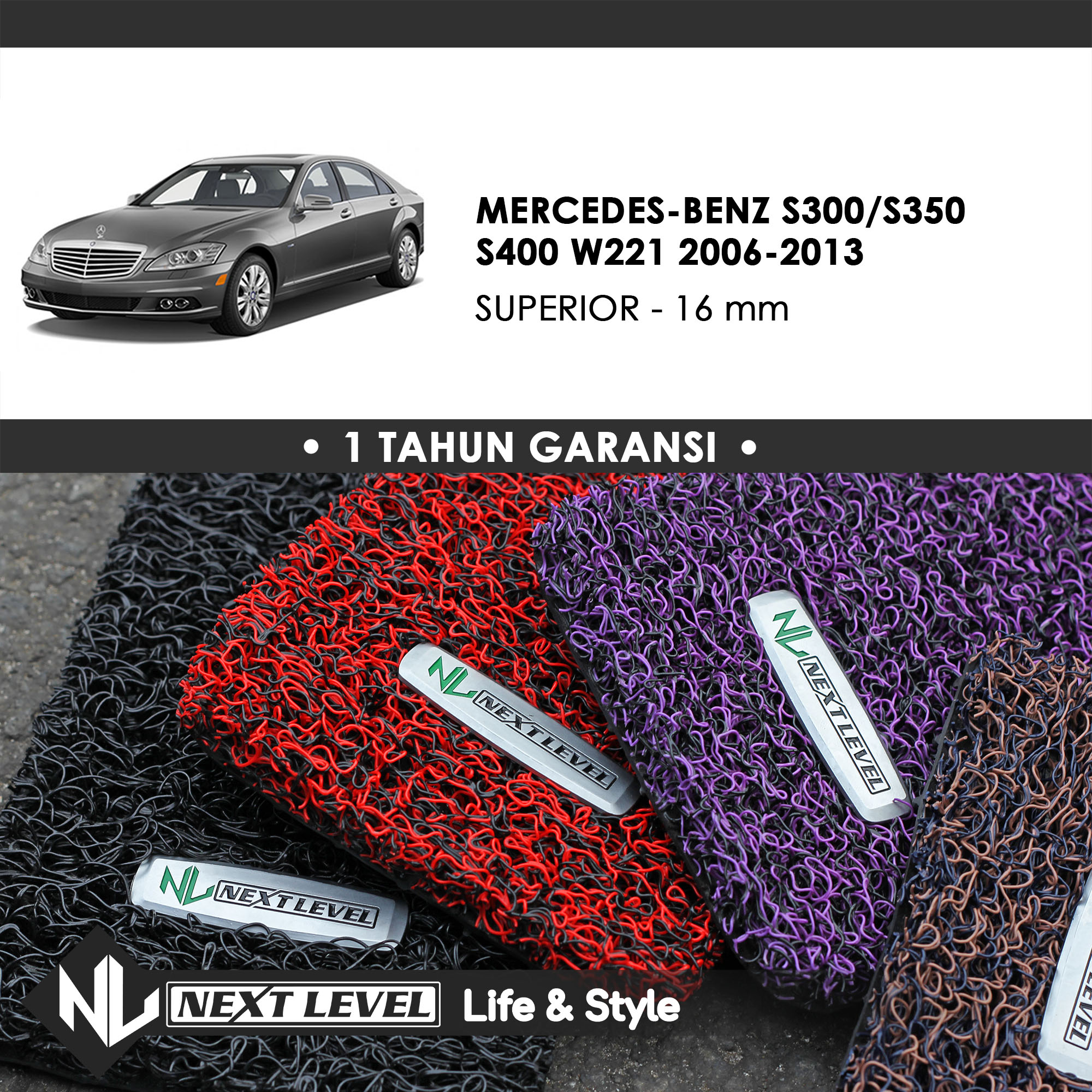 KARPET MOBIL MERCEDES-BENZ S 300 / S 350 / S 400 (W221) 2006-2013 SUPERIOR, BAGASI ONLY KARPET MOBIL MERCEDES-BENZ S 300 / S 350 / S 400 (W221) 2006-2013 SUPERIOR, BAGASI ONLY