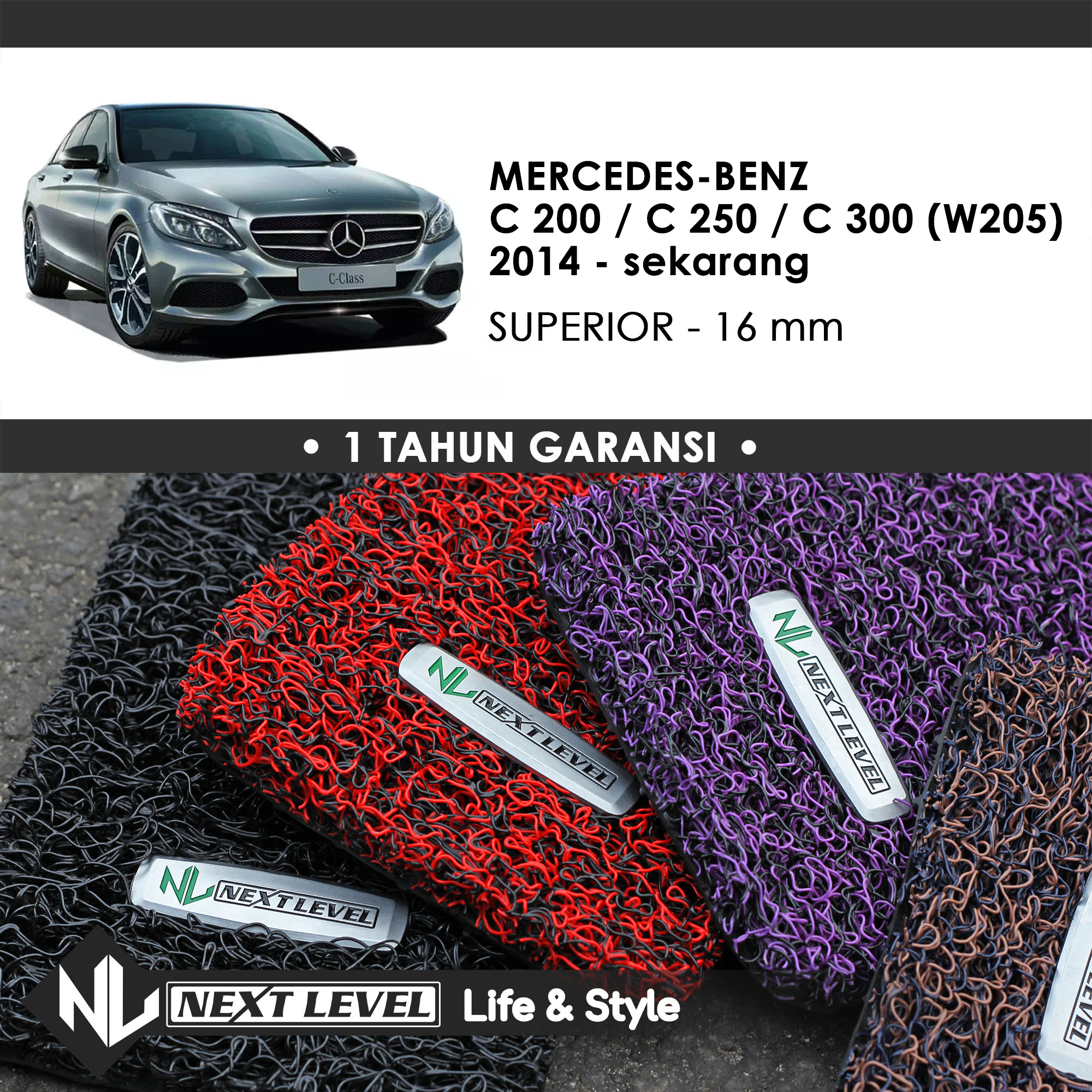 KARPET MOBIL MERCEDES-BENZ C 200 / C 250 / C 300 (W205) 2014-UP SUPERIOR, KABIN ONLY KARPET MOBIL MERCEDES-BENZ C 200 / C 250 / C 300 (W205) 2014-UP SUPERIOR, KABIN ONLY