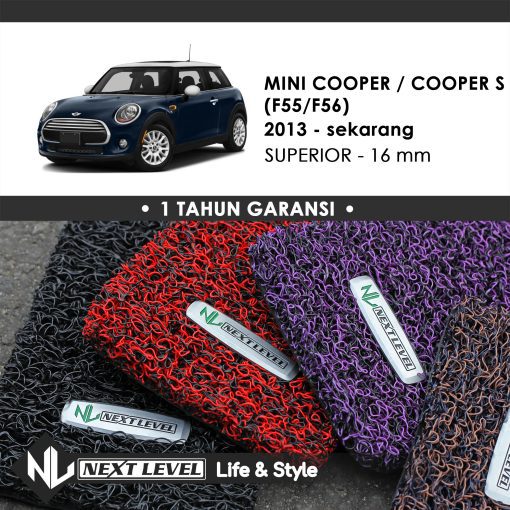 KARPET MOBIL MINI COOPER / COOPER S (F55/F56) 3DOORS 2013-UP SUPERIOR, BAGASI ONLY