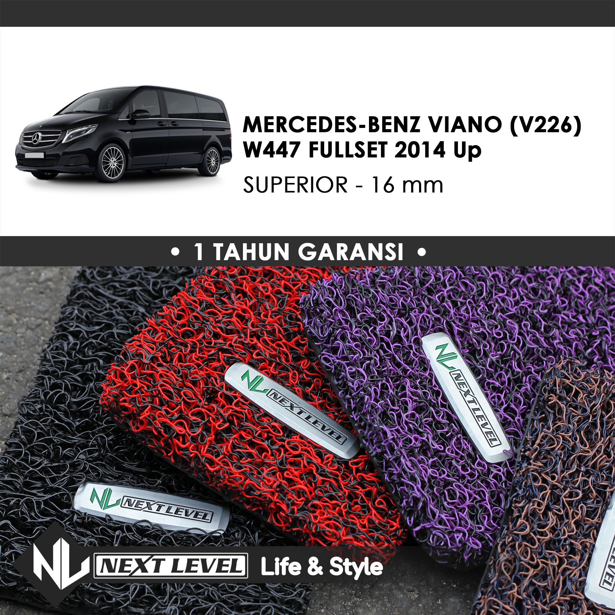KARPET MOBIL MERCEDES-BENZ VIANO V220D / V226 (W447) 2014-UP SUPERIOR, KABIN ONLY KARPET MOBIL MERCEDES-BENZ VIANO V220D / V226 (W447) 2014-UP SUPERIOR, KABIN ONLY