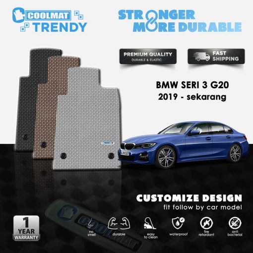 KARPET MOBIL BMW SERI 3 (G20) 2019-UP TRENDY, BAGASI ONLY