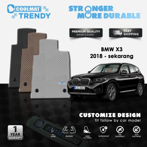 KARPET MOBIL BMW X3 (G01) 2018-UP TRENDY, KABIN ONLY