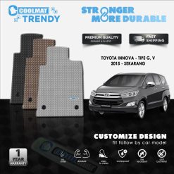 KARPET MOBIL TOYOTA INNOVA ALL NEW (AN140) TIPE G, V 2015-UP TRENDY, KABIN ONLY