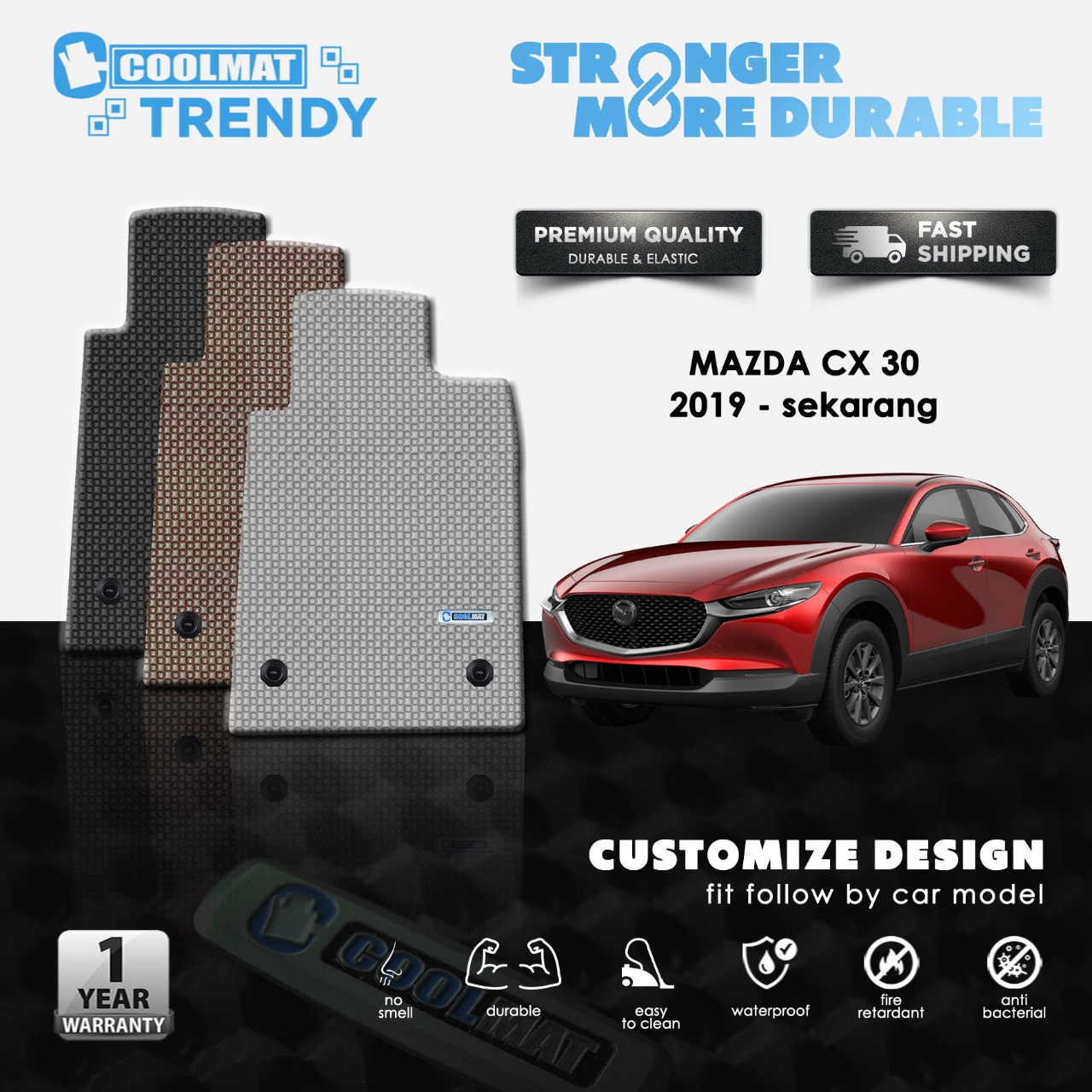KARPET MOBIL MAZDA CX-30 2019-UP TRENDY KARPET MOBIL MAZDA CX-30 2019-UP TRENDY