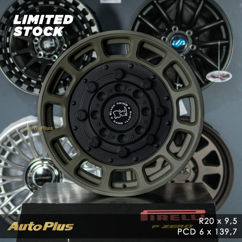 BLACK RHINO WARTHOG RING 20 GREEN BLACK LIP