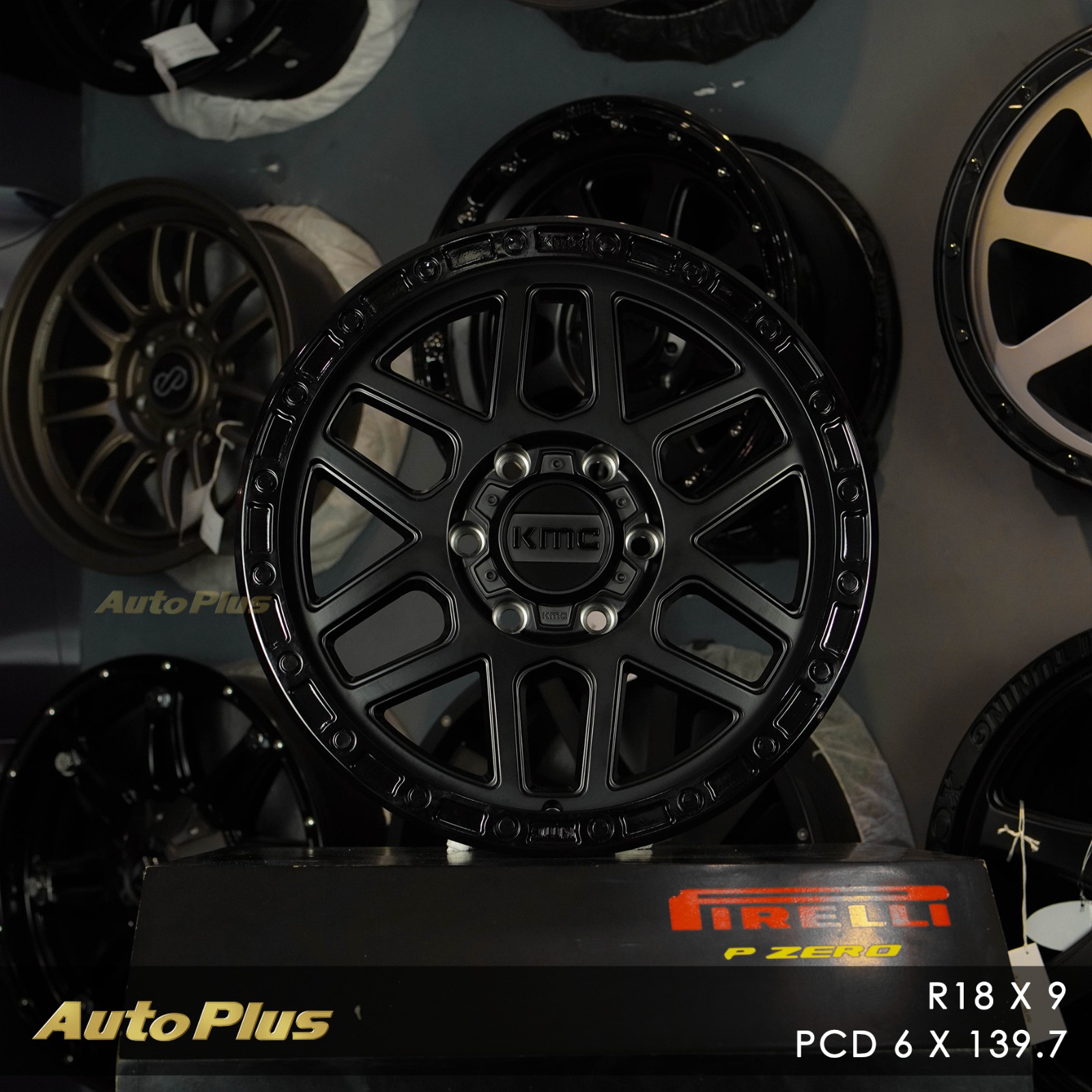 VELG KMC KM544 MESA RING 18 PCD 6×139,7 Satin Black – Gloss Black Lip VELG KMC KM544 MESA RING 18 SATIN BLACK (1)