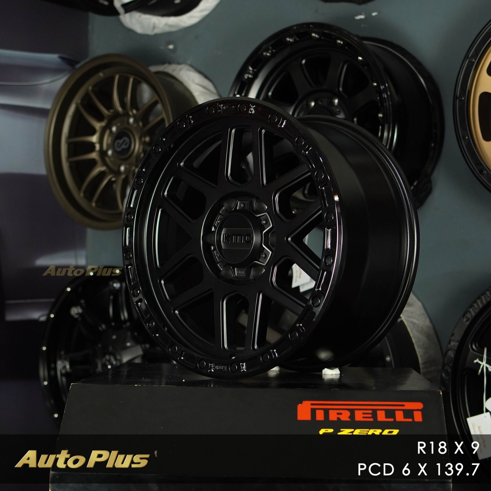 VELG KMC KM544 MESA RING 18 PCD 6×139,7 Satin Black – Gloss Black Lip VELG KMC KM544 MESA RING 18 SATIN BLACK (5)