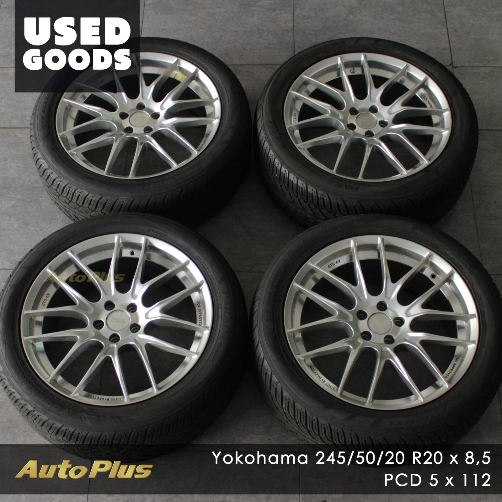 PAKET VELG BAN 2ND SECOND BREYTON GTS-AV RING 20 PCD 5×112 + YOKOHAMA 245/50 R20 VELG BREYTON GTS AV RING 20 + BAN YOKOHAMA PARADA SPEC X 245 50 R20 (2)
