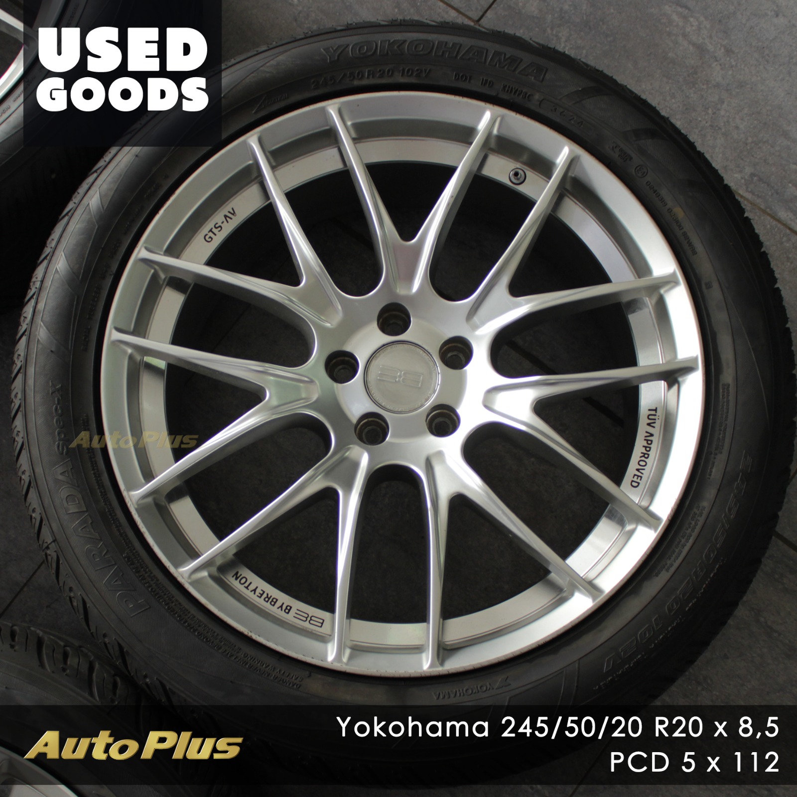 PAKET VELG BAN 2ND SECOND BREYTON GTS-AV RING 20 PCD 5×112 + YOKOHAMA 245/50 R20 VELG BREYTON GTS AV RING 20 + BAN YOKOHAMA PARADA SPEC X 245 50 R20 (5)
