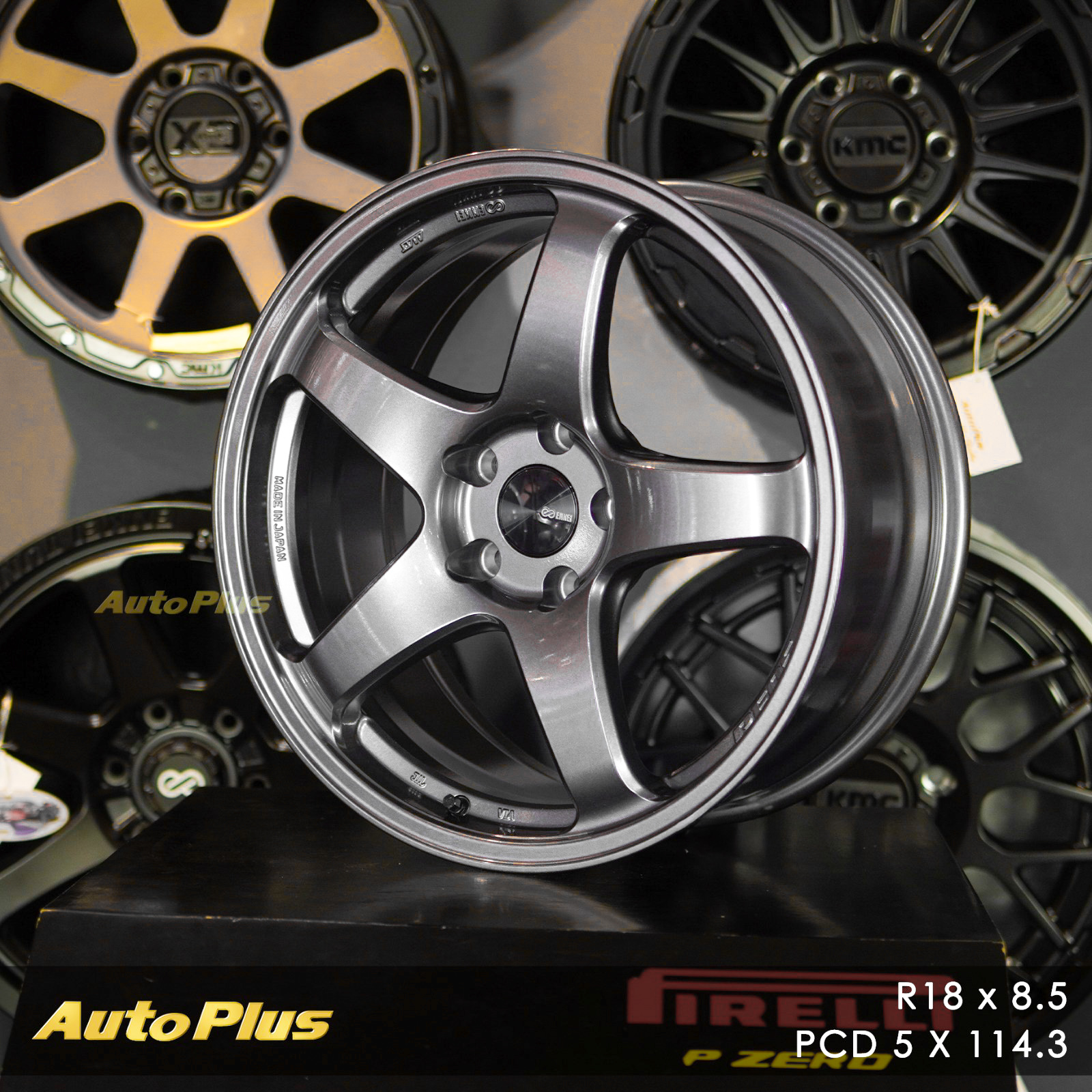 VELG ENKEI PF05 JAPAN RING 18 PCD 5×114,3 Dark Silver VELG ENKEI JAPAN PF05 RING 18 DARK SILVER (1)