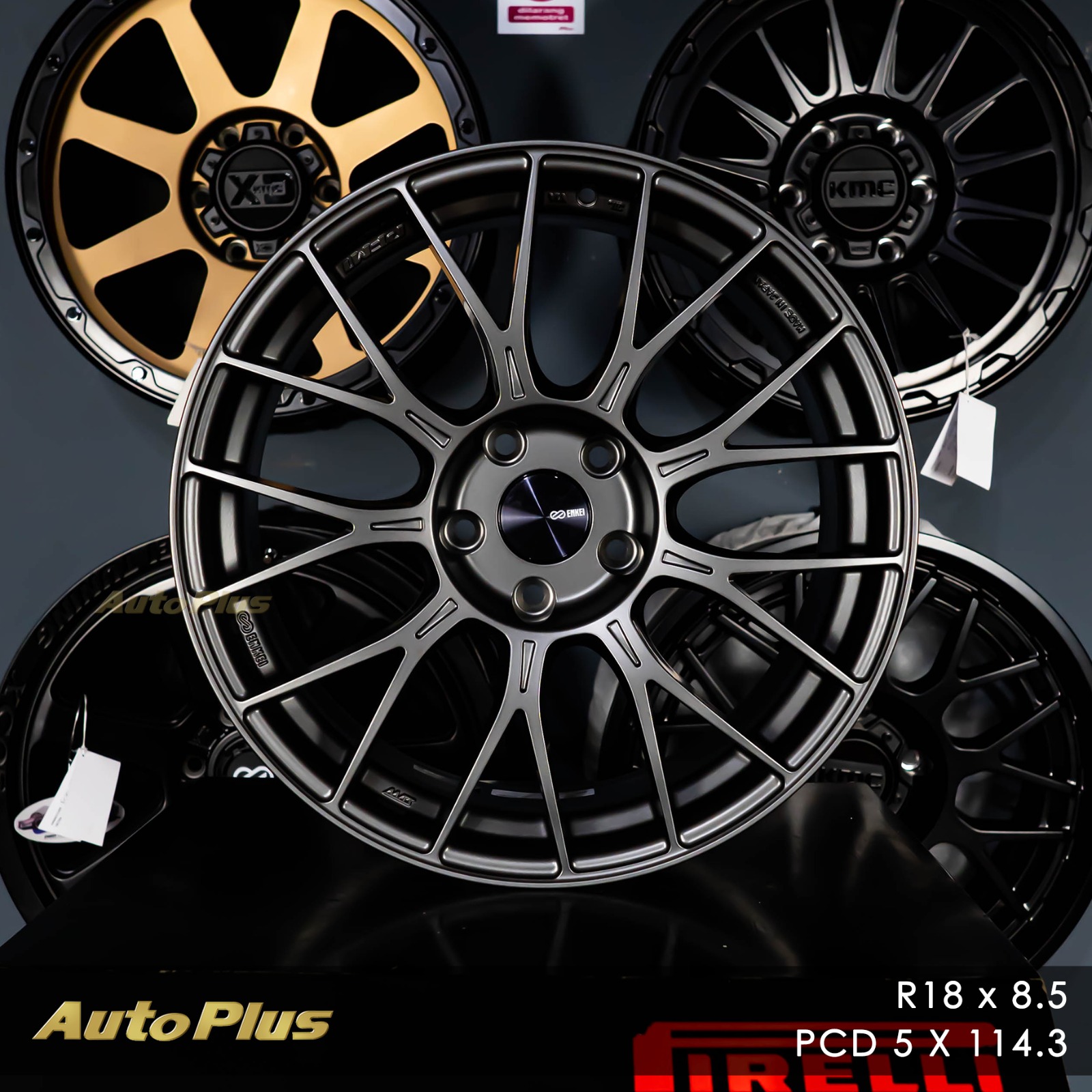 VELG ENKEI PFM1 JAPAN RING 18 PCD 5×114,3 Matte Dark Gunmetal VELG ENKEI JAPAN PFM1 RING 18 MATTE DARK GUNMETAL (1)