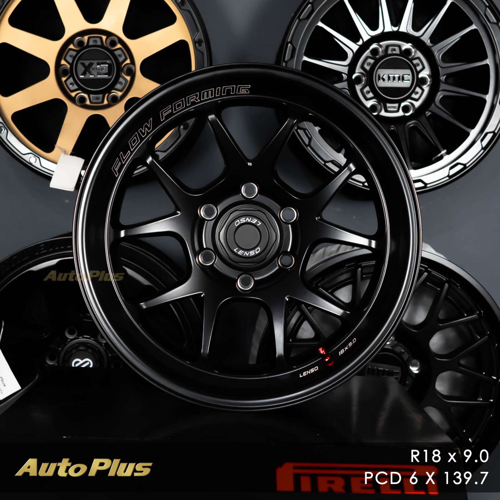 VELG LENSO VENOM 6 RING 18 PCD 6×139,7 Satin Black VELG LENSO VENOM 6 RING 18 SATIN BLACK (5)